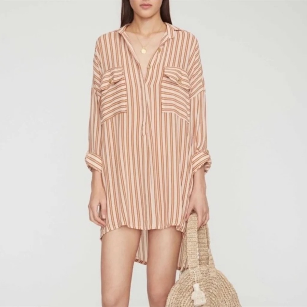 Faithful the Brand Striped Shirtdress